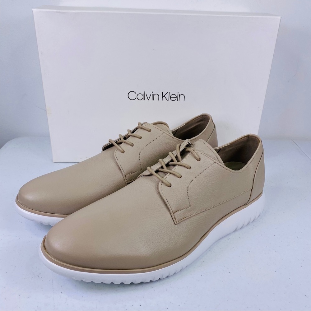 CALVIN Klein Teodor Soft Tumbled Leather Sneakers - Picture 2 of 12